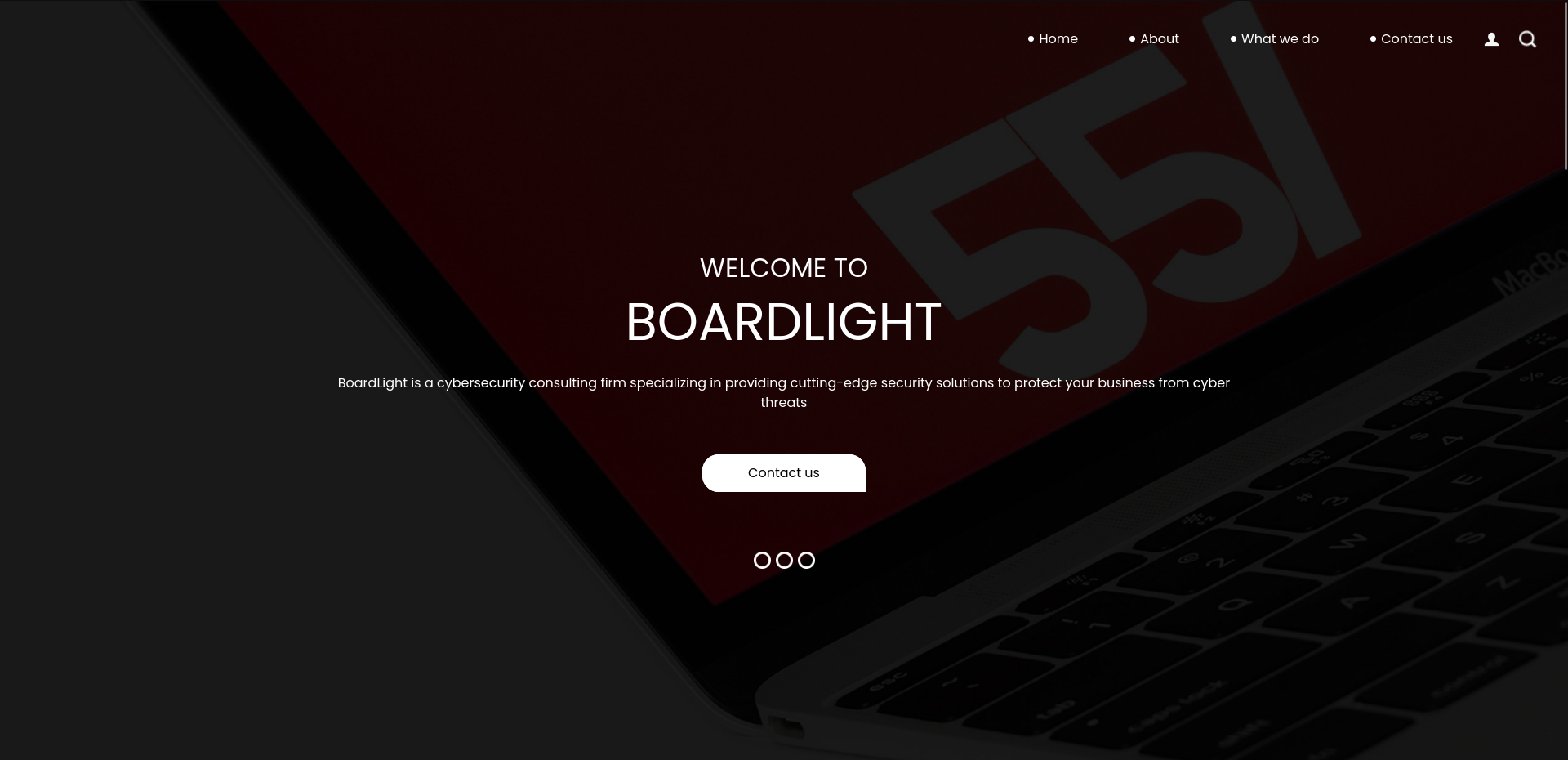 The site landing page.