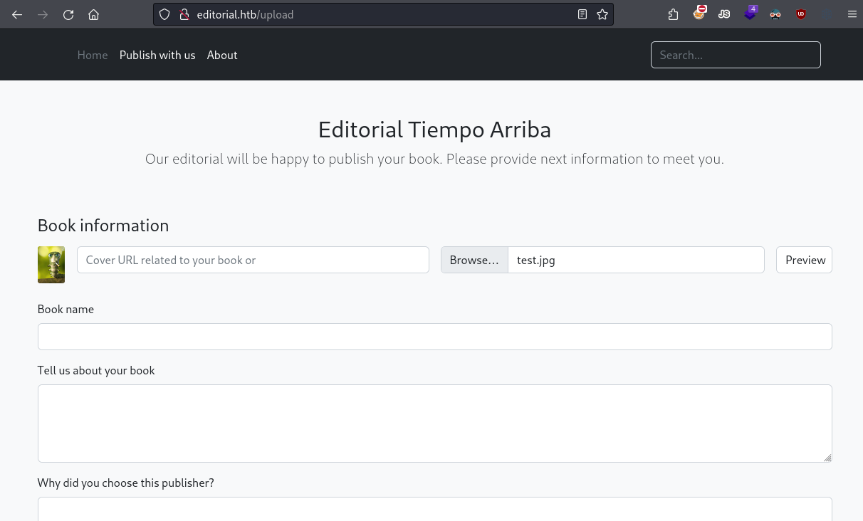 Image being rendered after uploading.