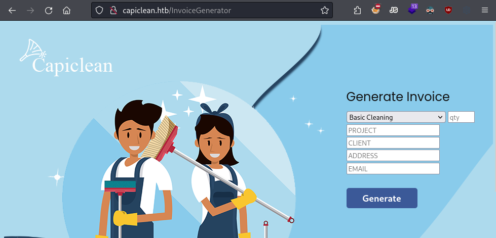 Invoice generation feature.